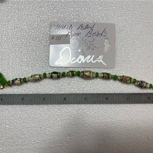 Hand rolled paper bead braclet